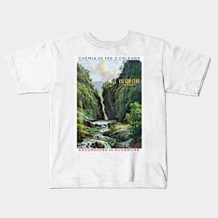 Vic-sur-Cère France Vintage Travel Poster 1910 Kids T-Shirt